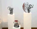 Bettina Luedicke, BALANCE 2013, SCHIRMROT 2015, SCHATTENROT 2012, ca 30 - 45 cm hoch